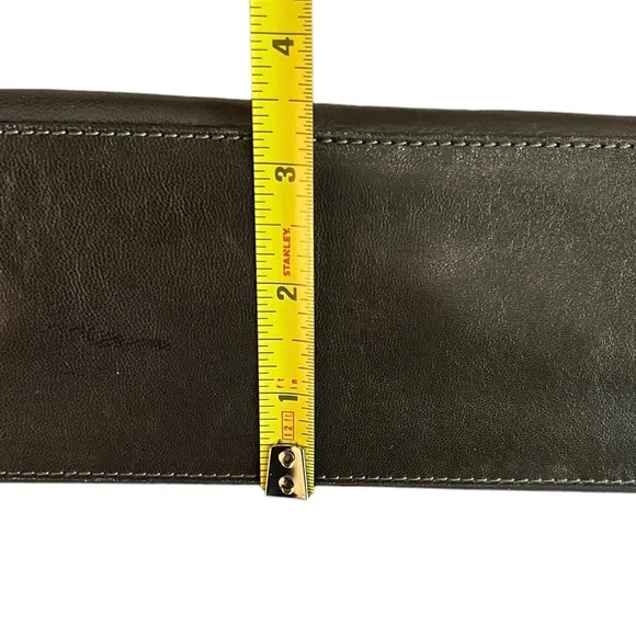 Nebuloni by Flavio Zanasca Made in Italy Genuine Leather Black Tote Bag - Picture 11 of 13